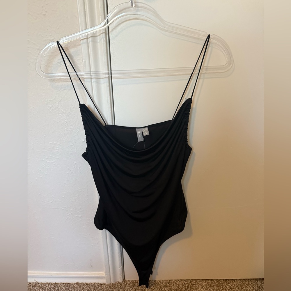 ASOS Black Draped Bodysuit